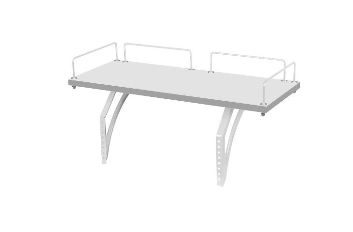 Детский стол-трансформер 1/75-40 (СУТ.25) + Polka_z 1/600 (2 шт.) + Polka_b 1/550 (2 шт.)  + Tumba 1 белый/серый/аквамарин в Элисте - изображение 2