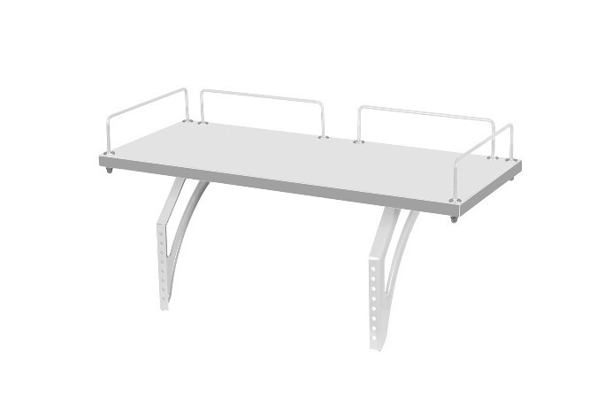 Растущий стол 1/75-40 (СУТ.25) + Polka_z 1/600 + Polka_zz 1/600 белый/серый/серый в Элисте - изображение 1