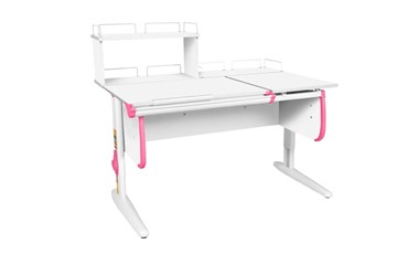 Детский стол-трансформер 1/75-40 (СУТ.25) + Polka_z 1/600 + Polka_zz 1/600 белый/белый/розовый в Элисте