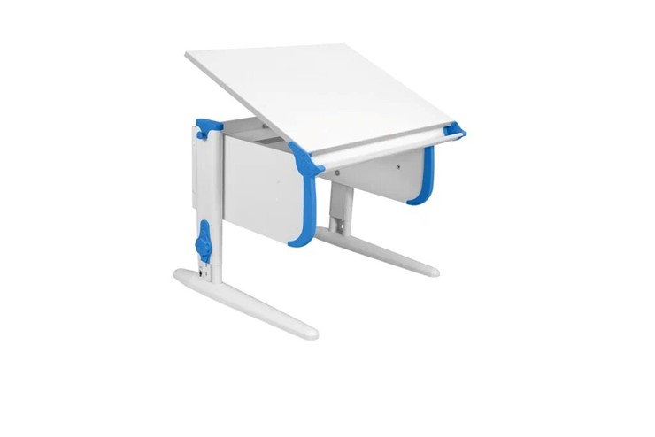 Детский стол-трансформер 1/75 (СУТ.24) белый/белый/Синий в Элисте - изображение 1