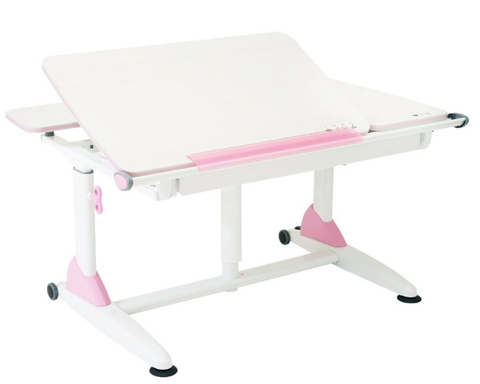 Детский стол-трансформер Эргономик G6-S с газлифтом и большим пеналом, Белый + Розовый в Элисте - изображение 3