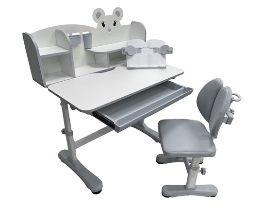 Растущий стол и стул Carezza Grey FUNDESK в Элисте - изображение