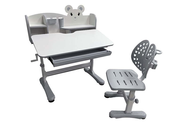 Растущий стол и стул Carezza Grey FUNDESK в Элисте - изображение 4