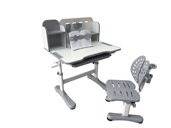 Растущая парта + стул Vivo Grey FUNDESK в Элисте - изображение
