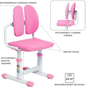 Детский стол-трансформер SET Holto-18 розовый в Элисте - предосмотр 4