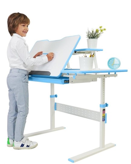 Детский стол-трансформер Holto-99 голубой в Элисте - изображение 10