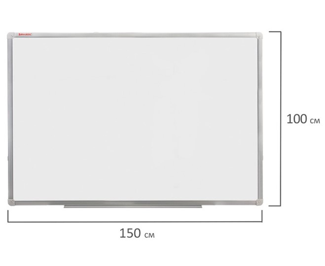 Магнитно-маркерная доска BRAUBERG 100х150 см, алюминиевая рамка в Элисте - изображение 8