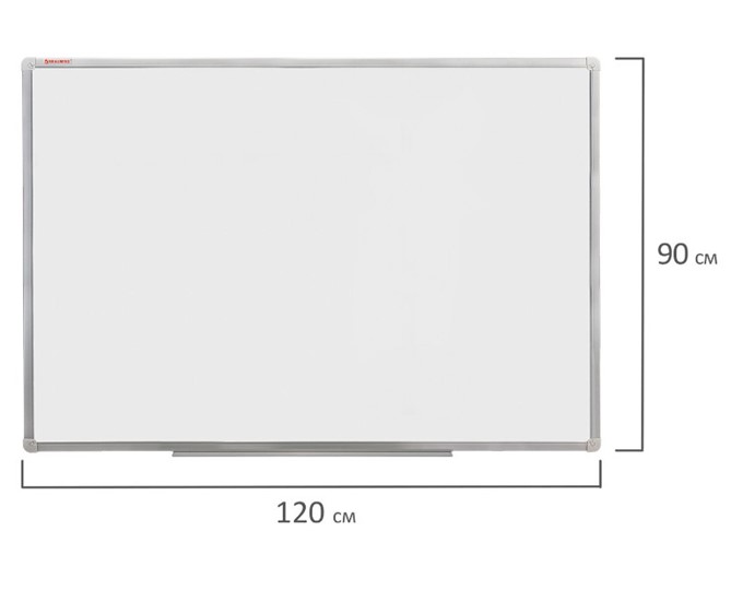 Доска магнитно-маркерная BRAUBERG 90х120 см, алюминиевая рамка в Элисте - изображение 9