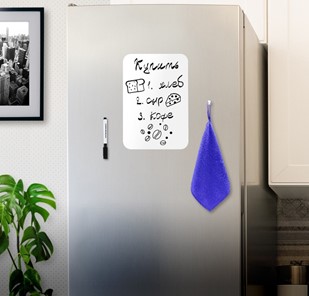 Доска магнитно-маркерная на холодильник BRAUBERG, 30х21 см с маркером, магнитом и салфеткой в Элисте - предосмотр 2