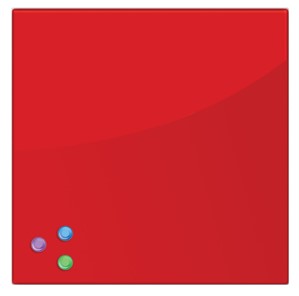 Доска магнитно-маркерная стеклянная BRAUBERG 45х45 см, красная в Элисте - предосмотр