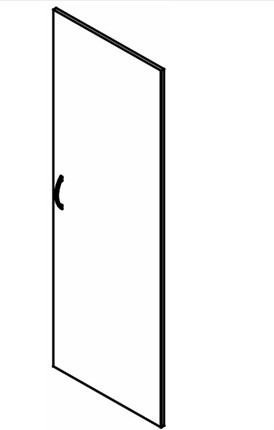 SIMPLE SD-6B Дверь высокая 594х16х1740 серый в Элисте - изображение
